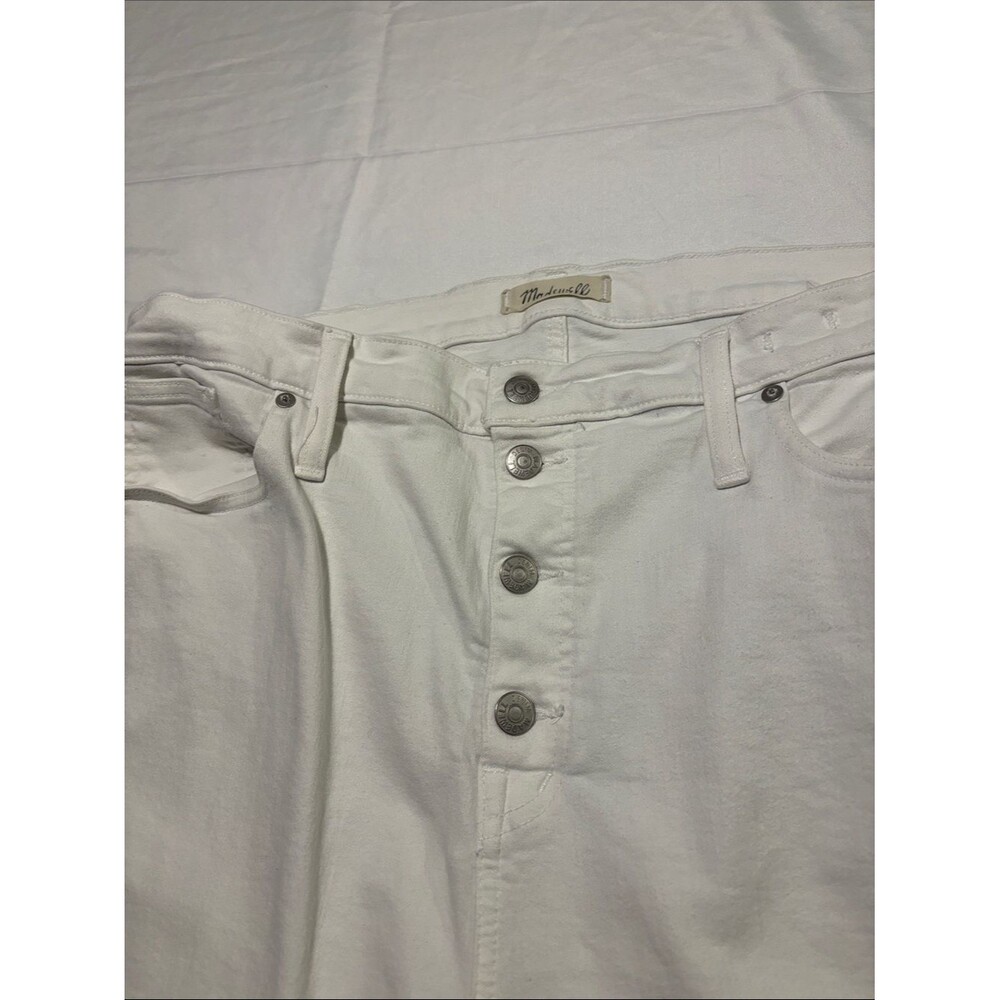 Madewell White Skinny Button-Fly Jeans - Picture 2 of 5